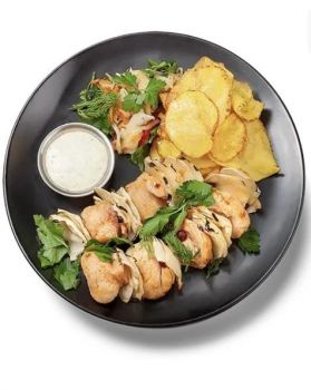Шашлык куриный с капусточкой