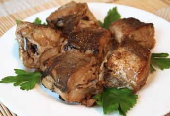 Палтус жареный кусочками в соевом соусе (169)