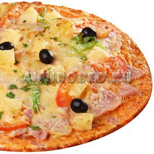 Пицца с ветчиной и фруктами 500гр