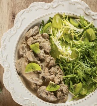 С куриной печенью