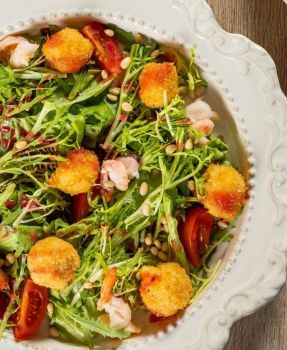 С сыром Камамбер и креветками