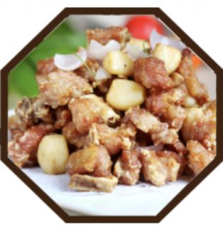 Жареные свиные ребра со вкусом чеснока (66)