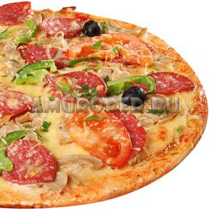 Пицца с грибами и колбасой 1700гр