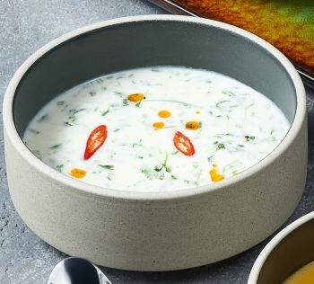 Спас-суп на основе мацуна и булгура